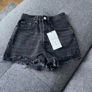 Zara high waisted frayed shorts